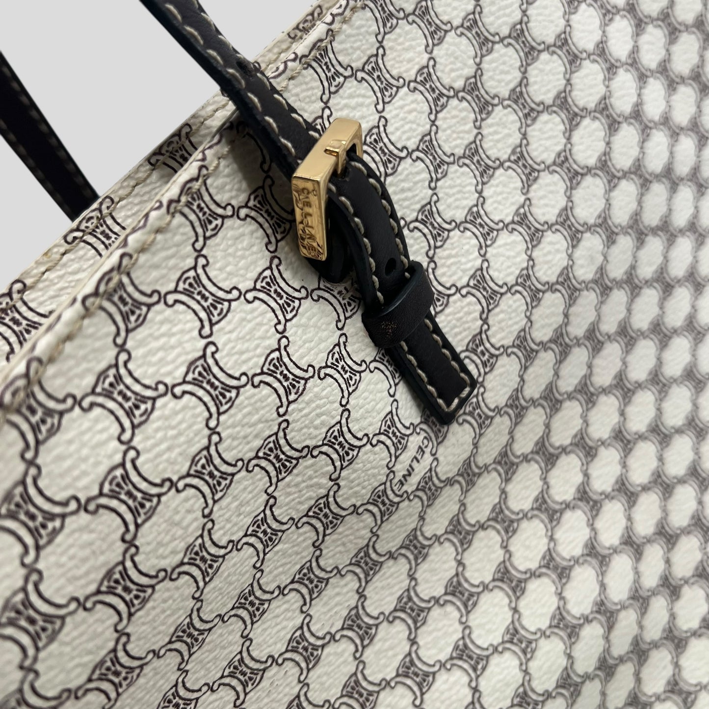Celine Tote Macadam White