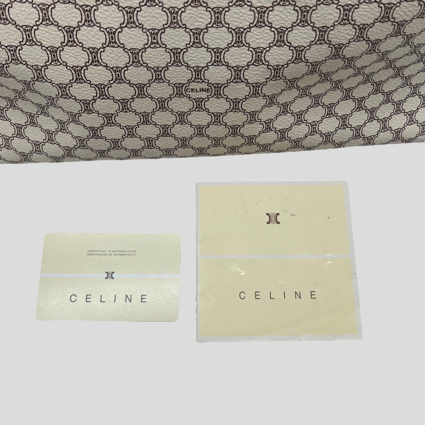Celine Tote Macadam White