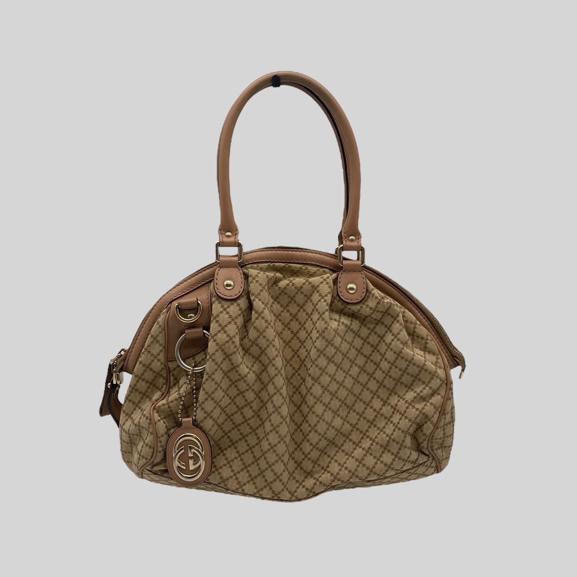 Sac à main Gucci Sukey Diamante 2Way en Toile et Cuir Vintage
