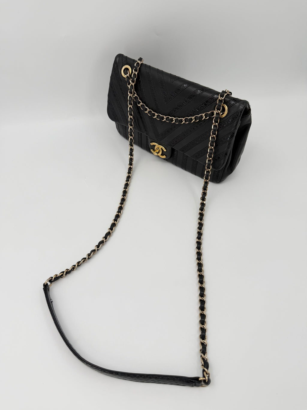 CHANEL CHEVRON PYTHON