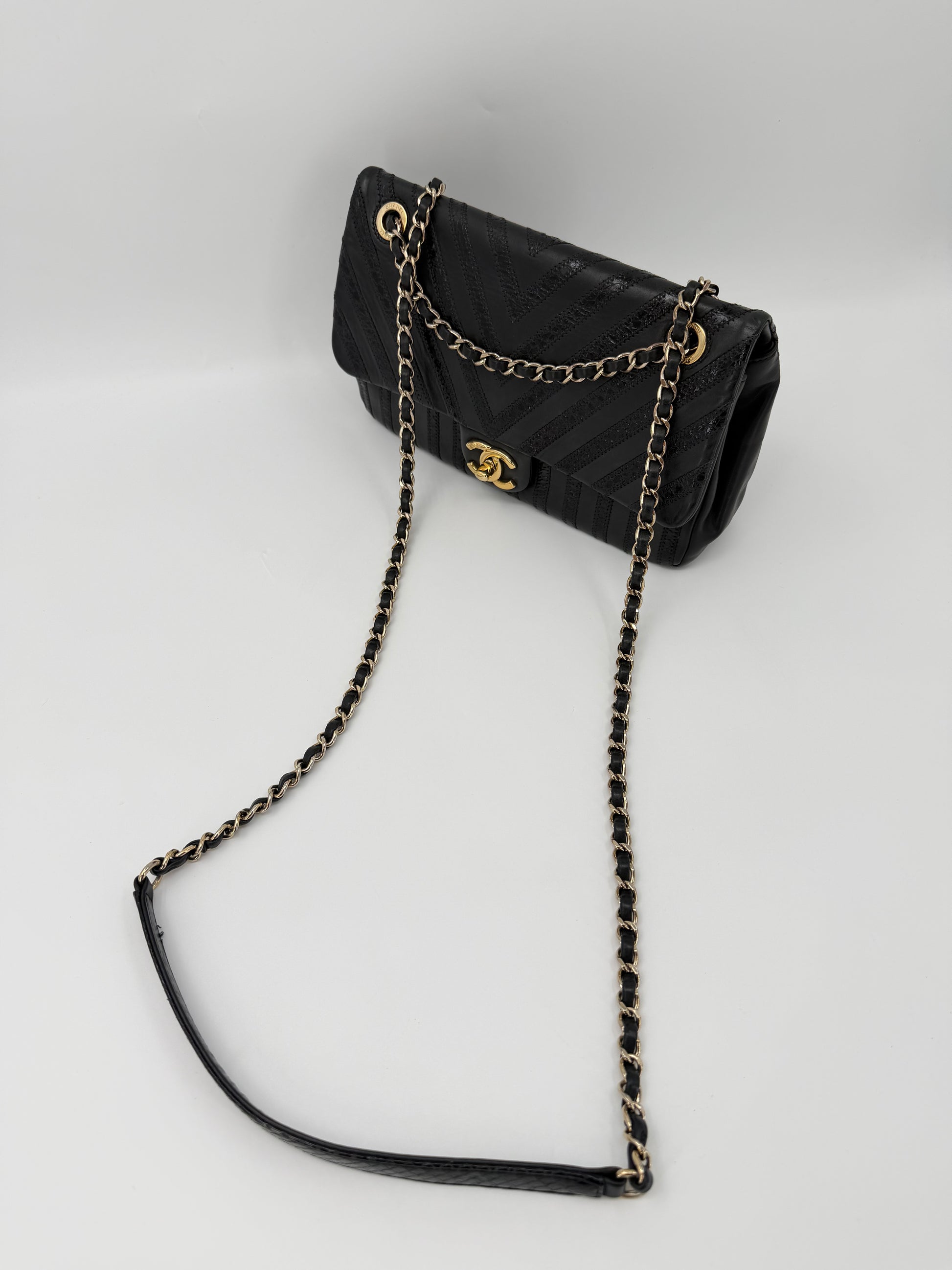 CHANEL CHEVRON PYTHON