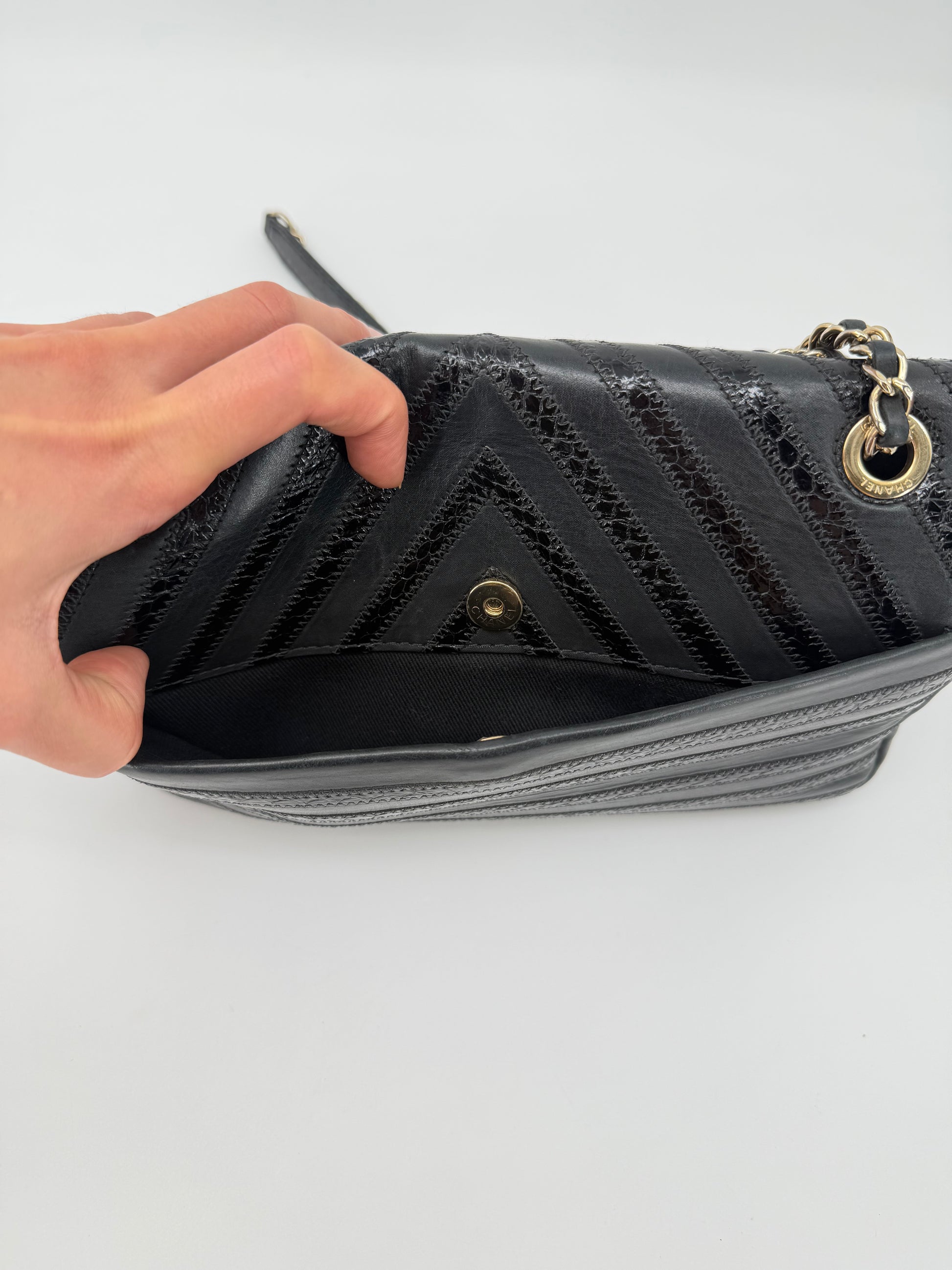 CHANEL CHEVRON PYTHON