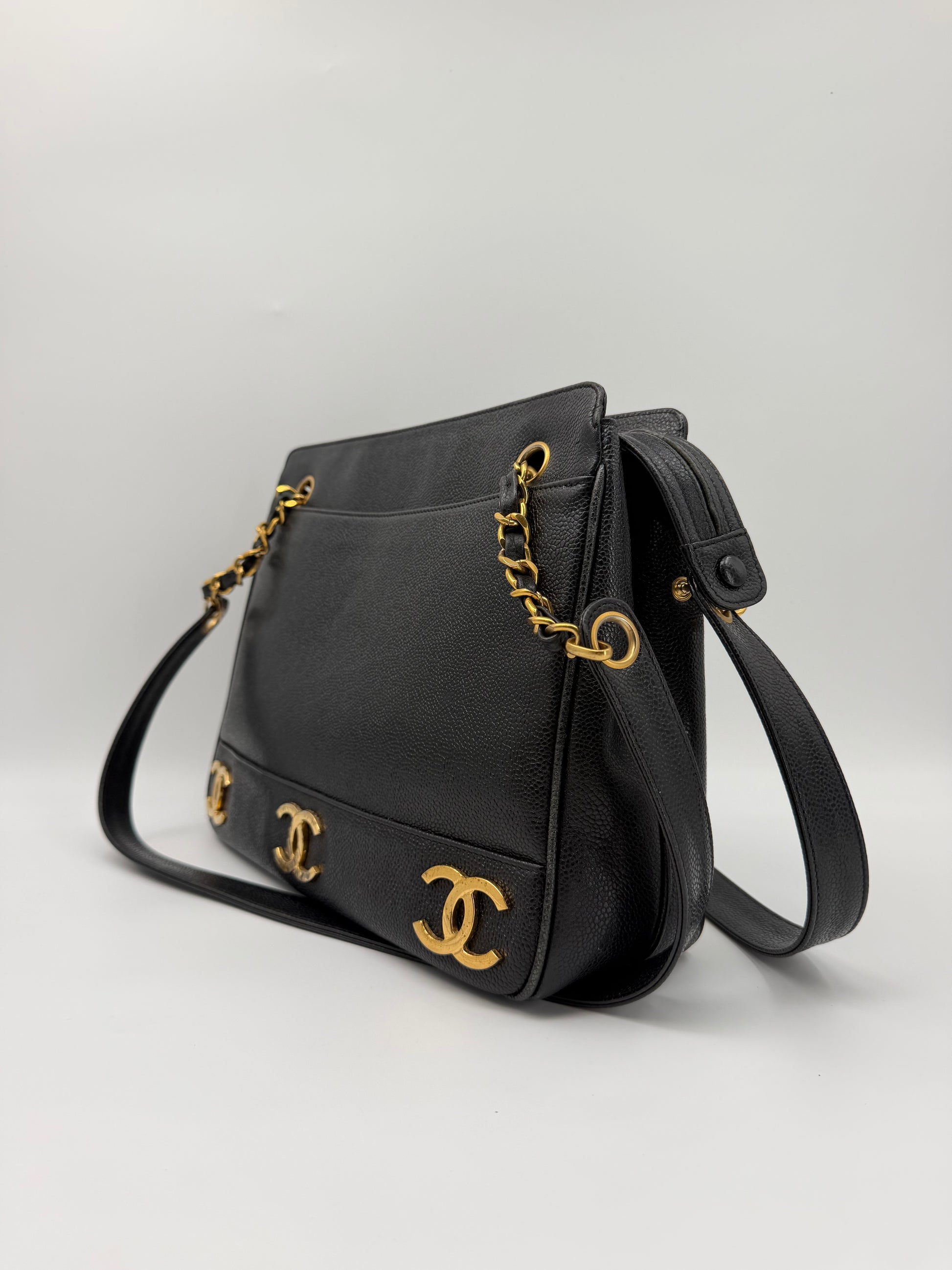 CHANEL TRIPLE COCO CABAS CAVIAR SKIN