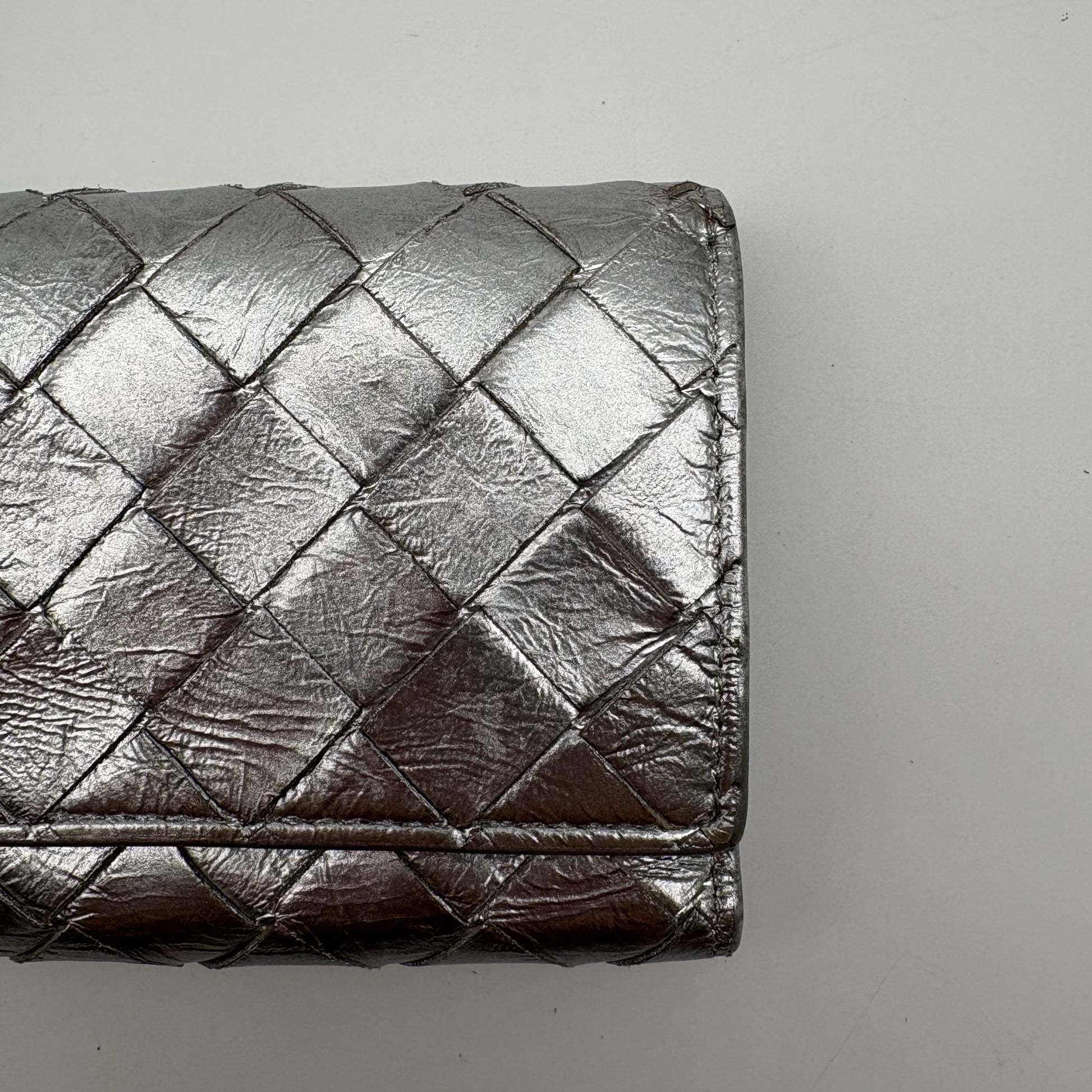 Bottega Veneta Intreciato Silver