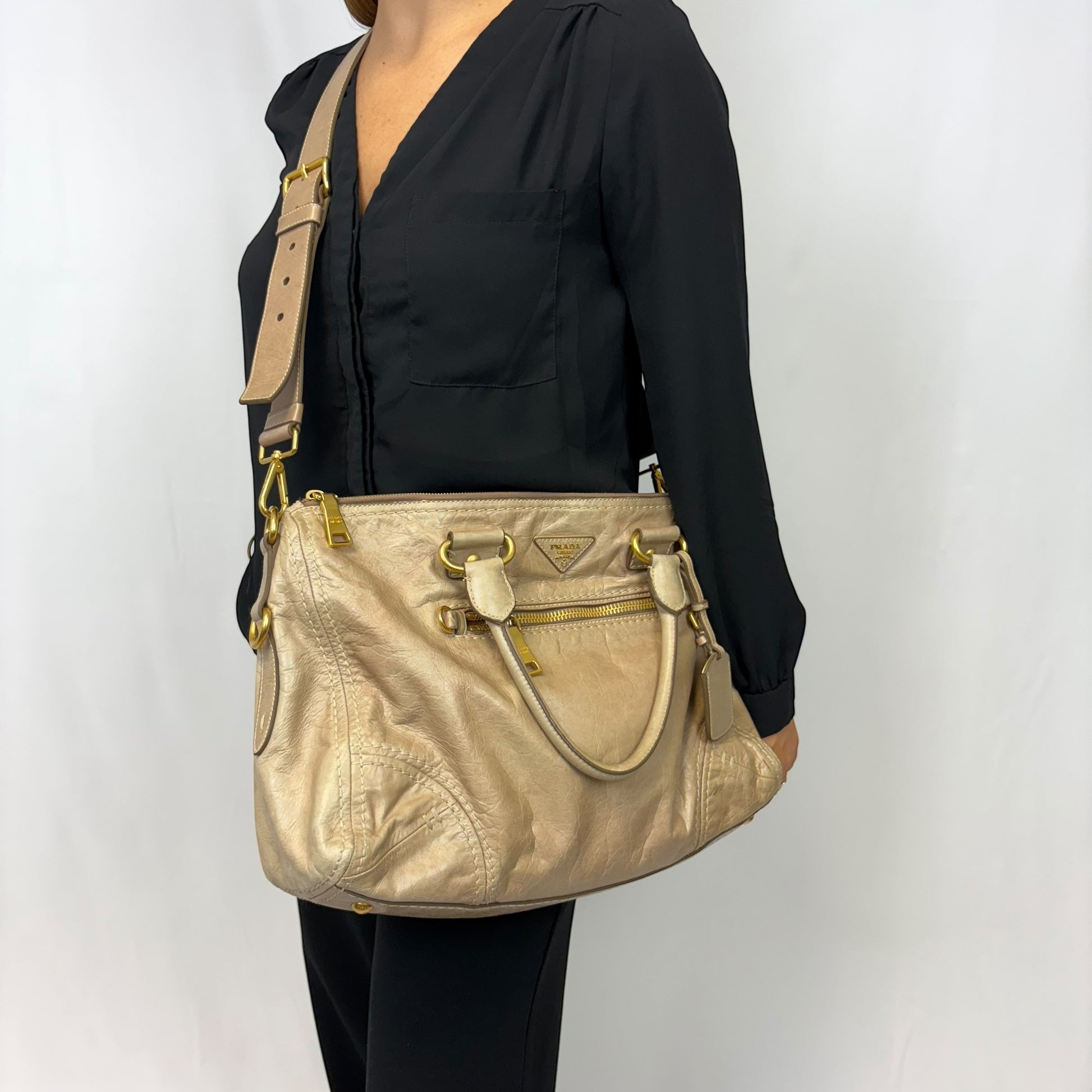 Prada Triangle Logo 2Way