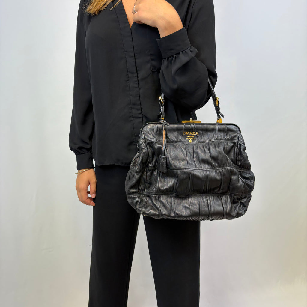 Prada Gathered Nappa