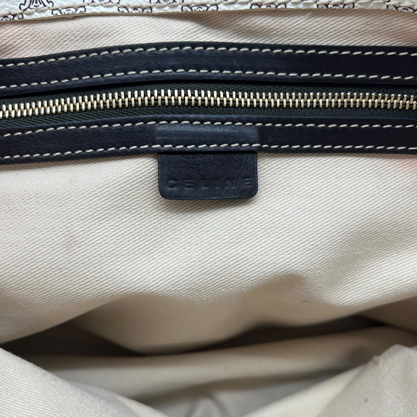 Celine Tote Macadam White