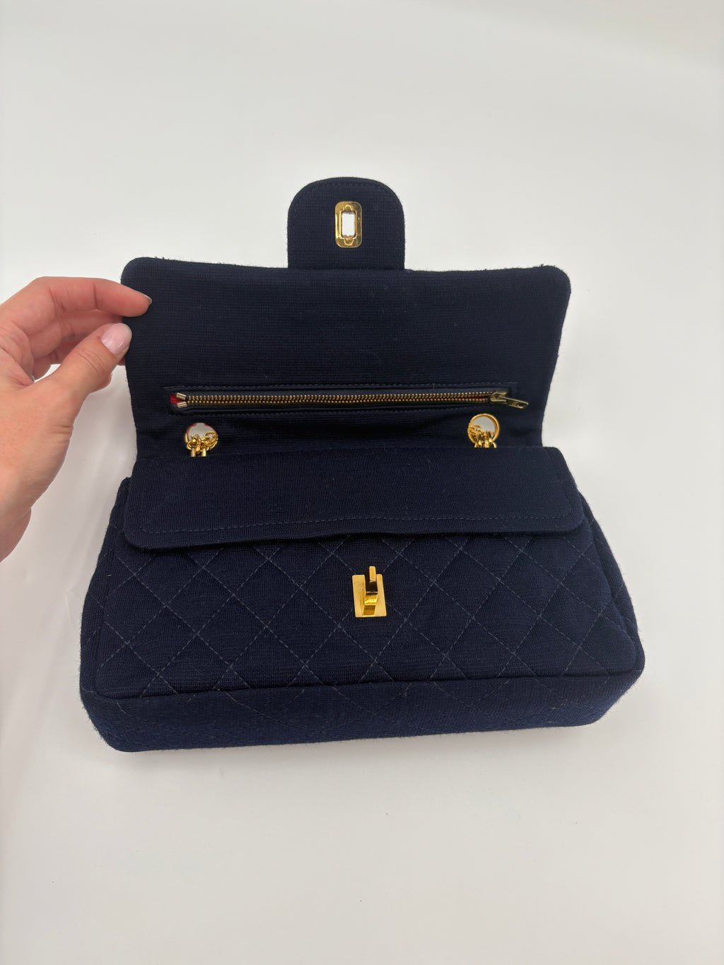 CHANEL TIMELESS 25 JERSEY DOUBLE FLAP