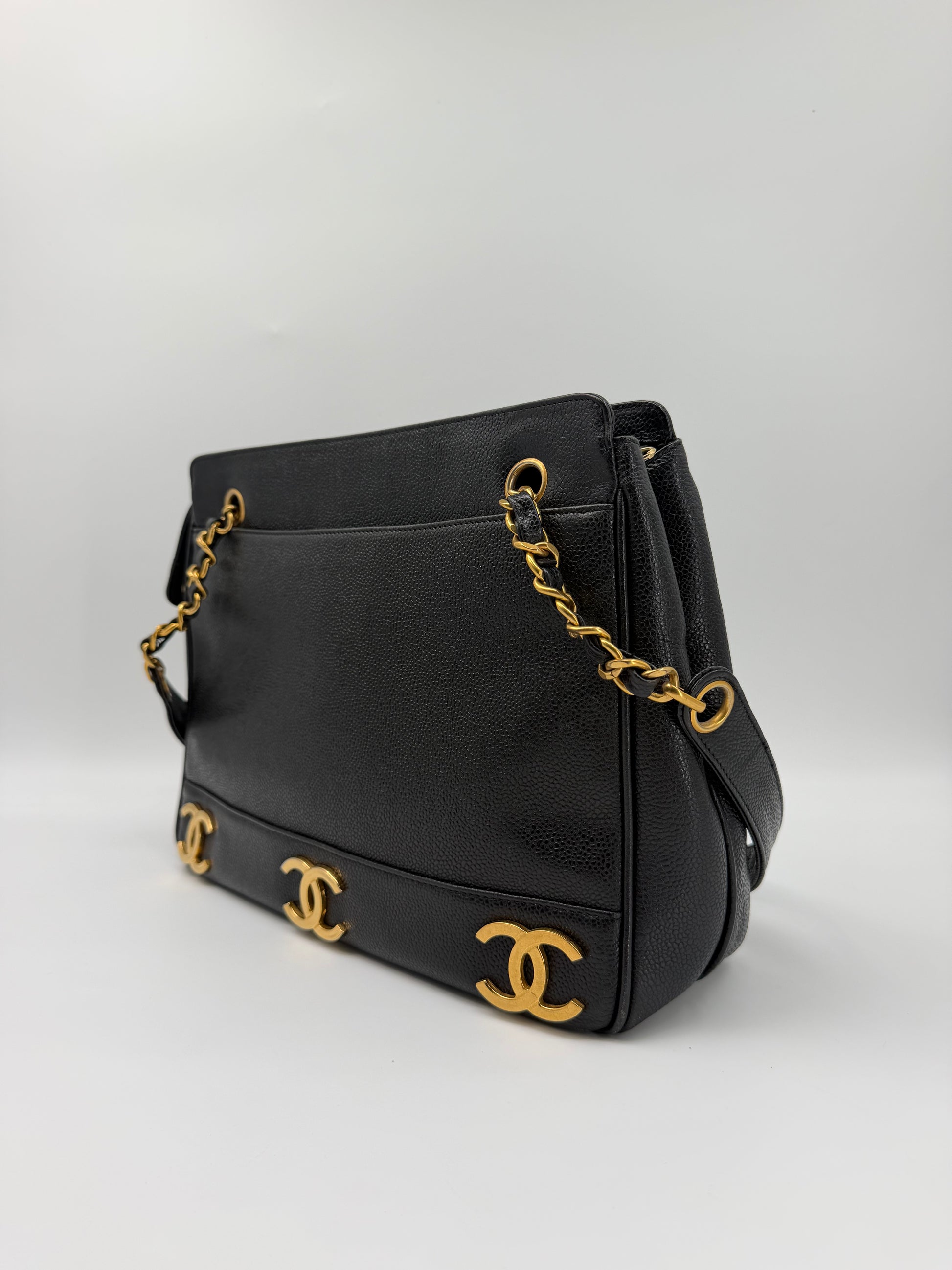 CHANEL TRIPLE COCO CABAS CAVIAR SKIN