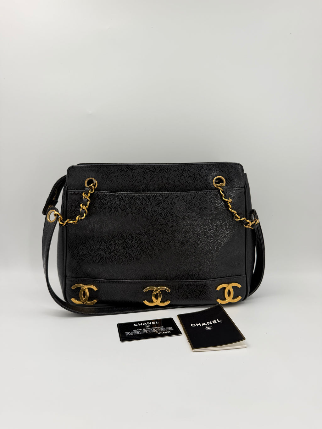 CHANEL TRIPLE COCO CABAS CAVIAR SKIN