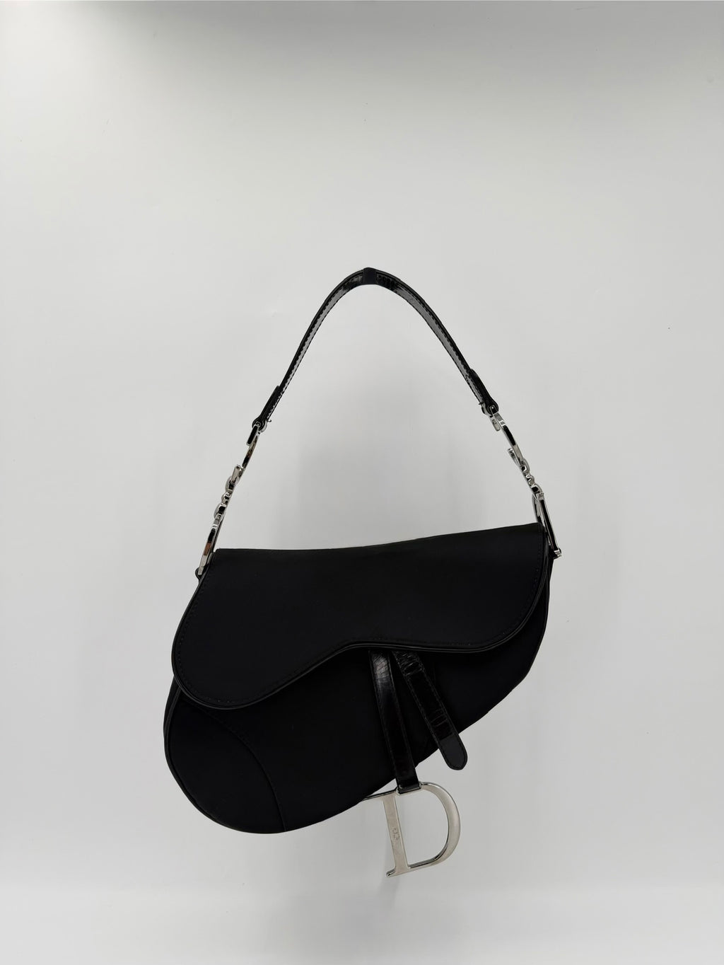 Sac a main Dior Saddle noir en nylon