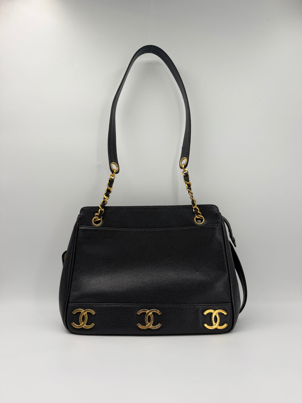 CHANEL TRIPLE COCO CABAS CAVIAR SKIN