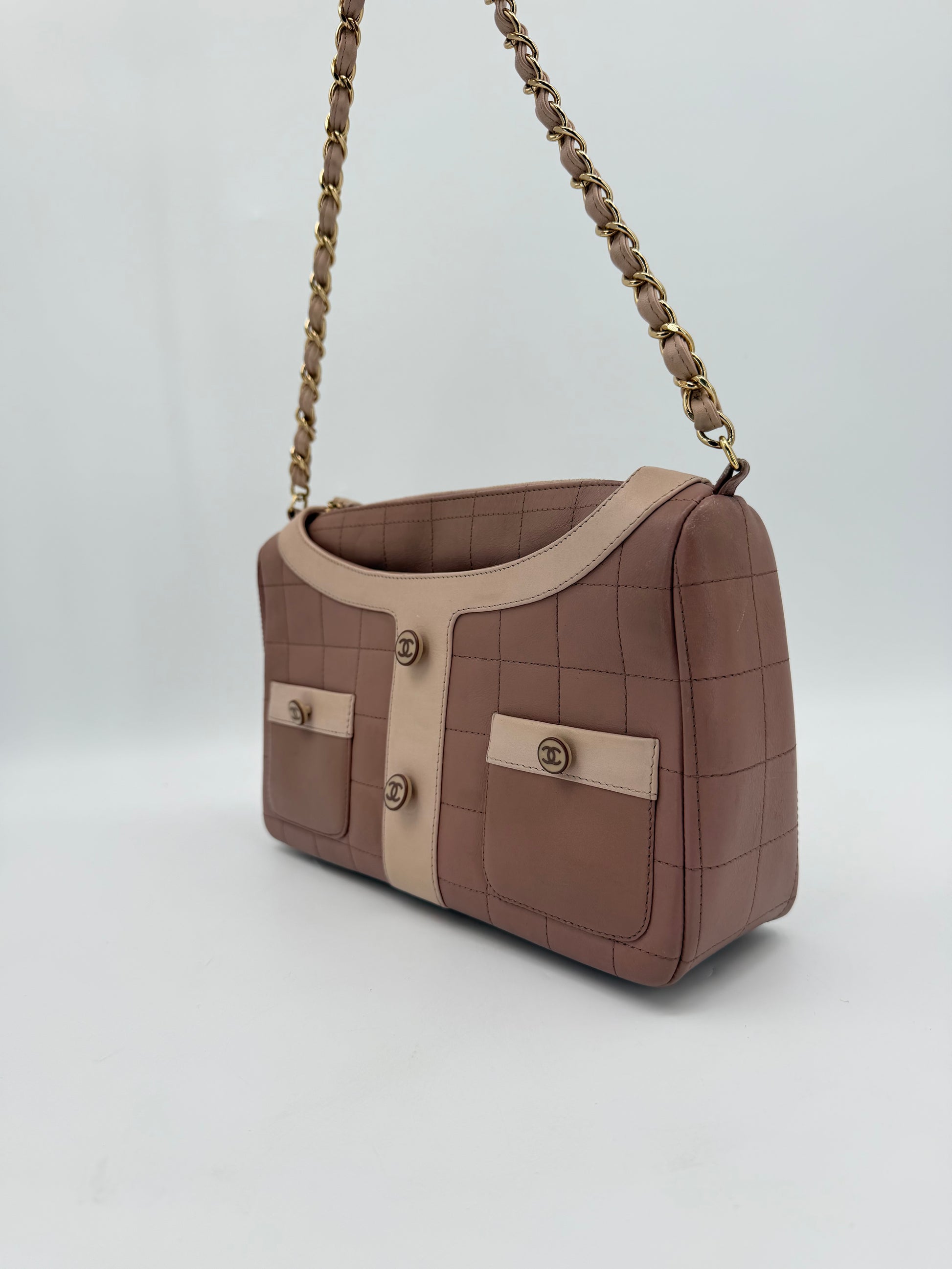CHANEL JACKET BAG CHOCO