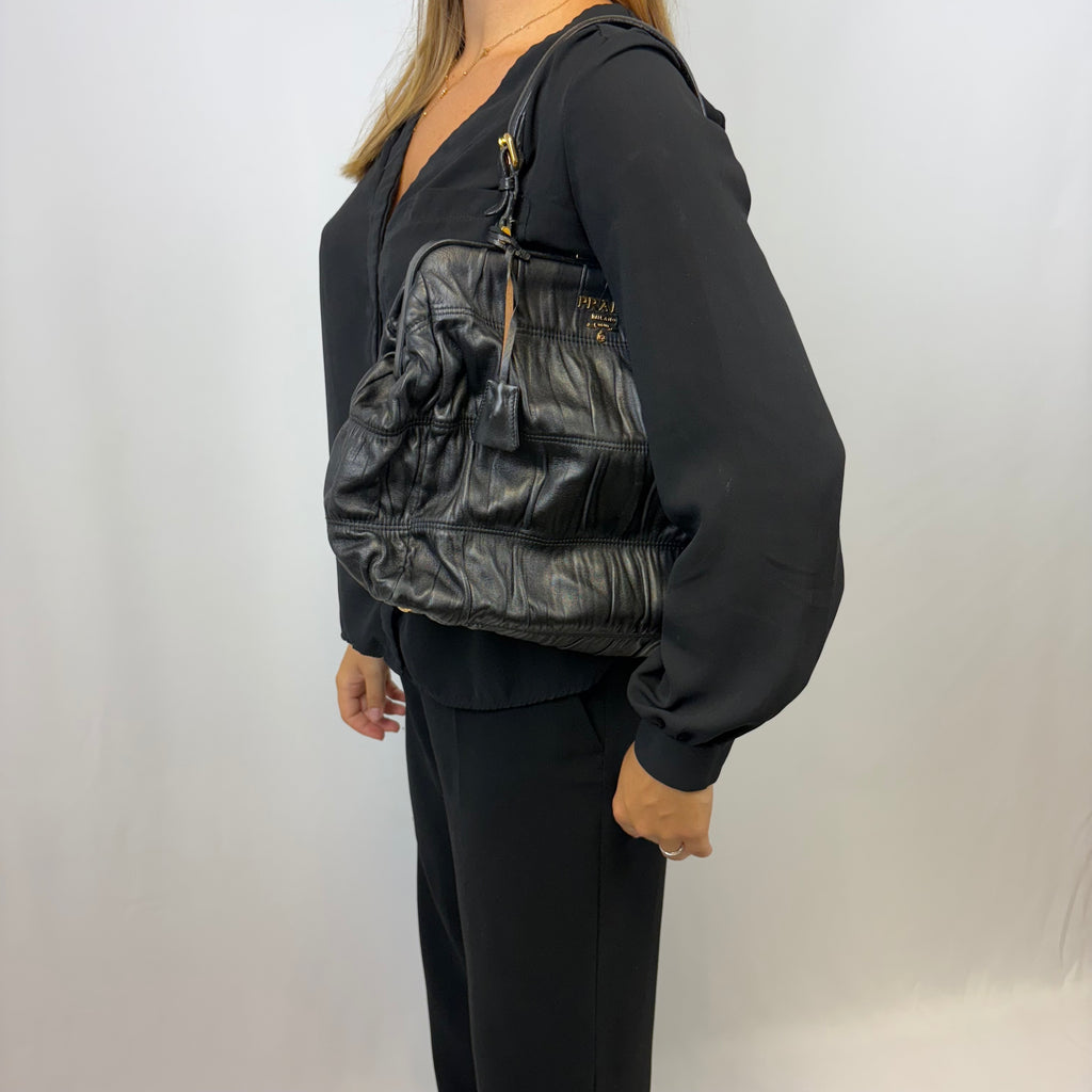 Prada Gathered Nappa