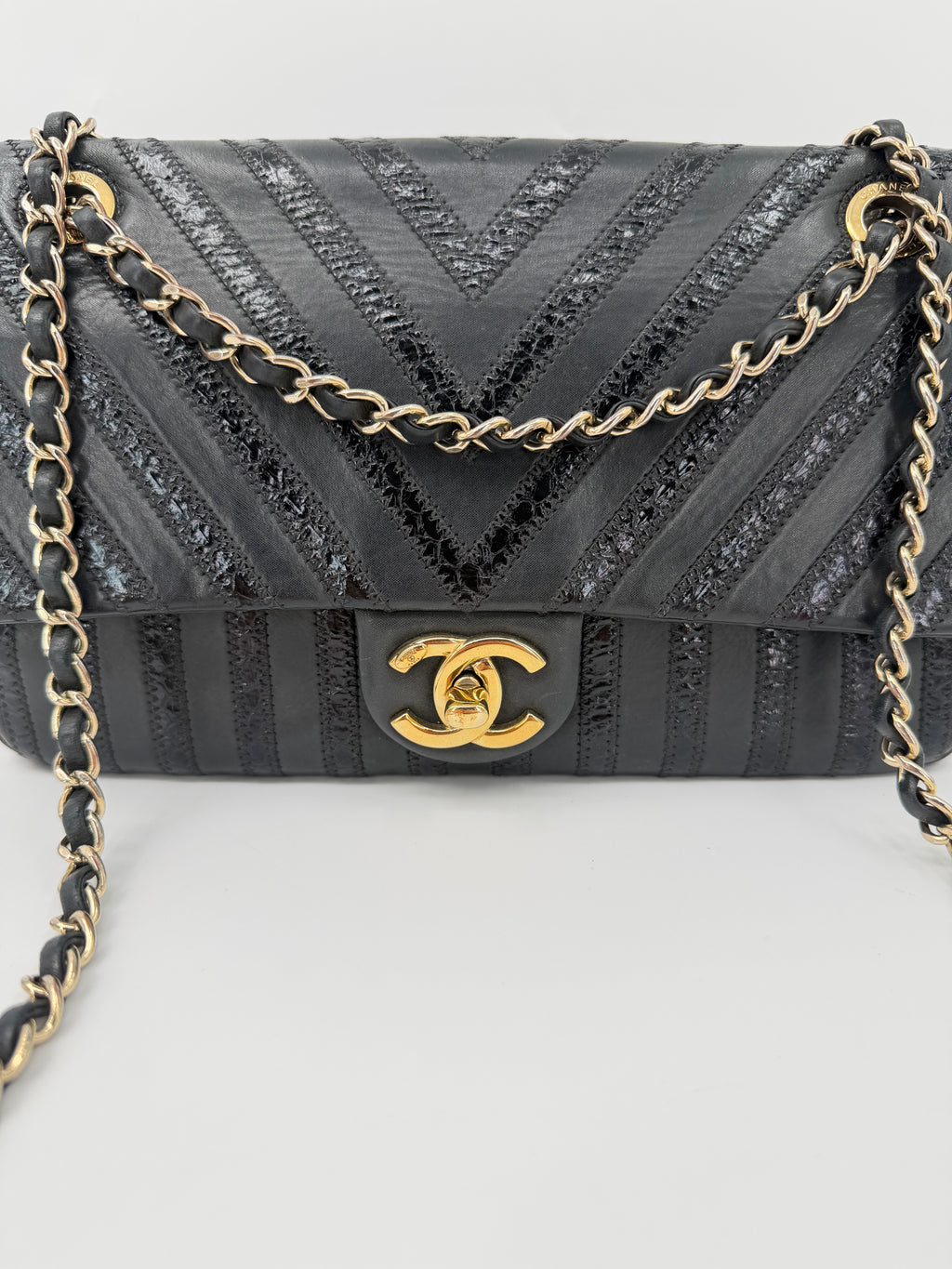 CHANEL CHEVRON PYTHON
