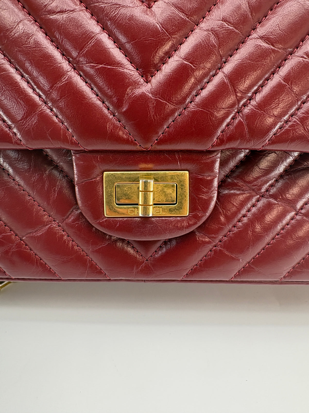 CHANEL 2.55 CHEVRON DOUBLE FLAP