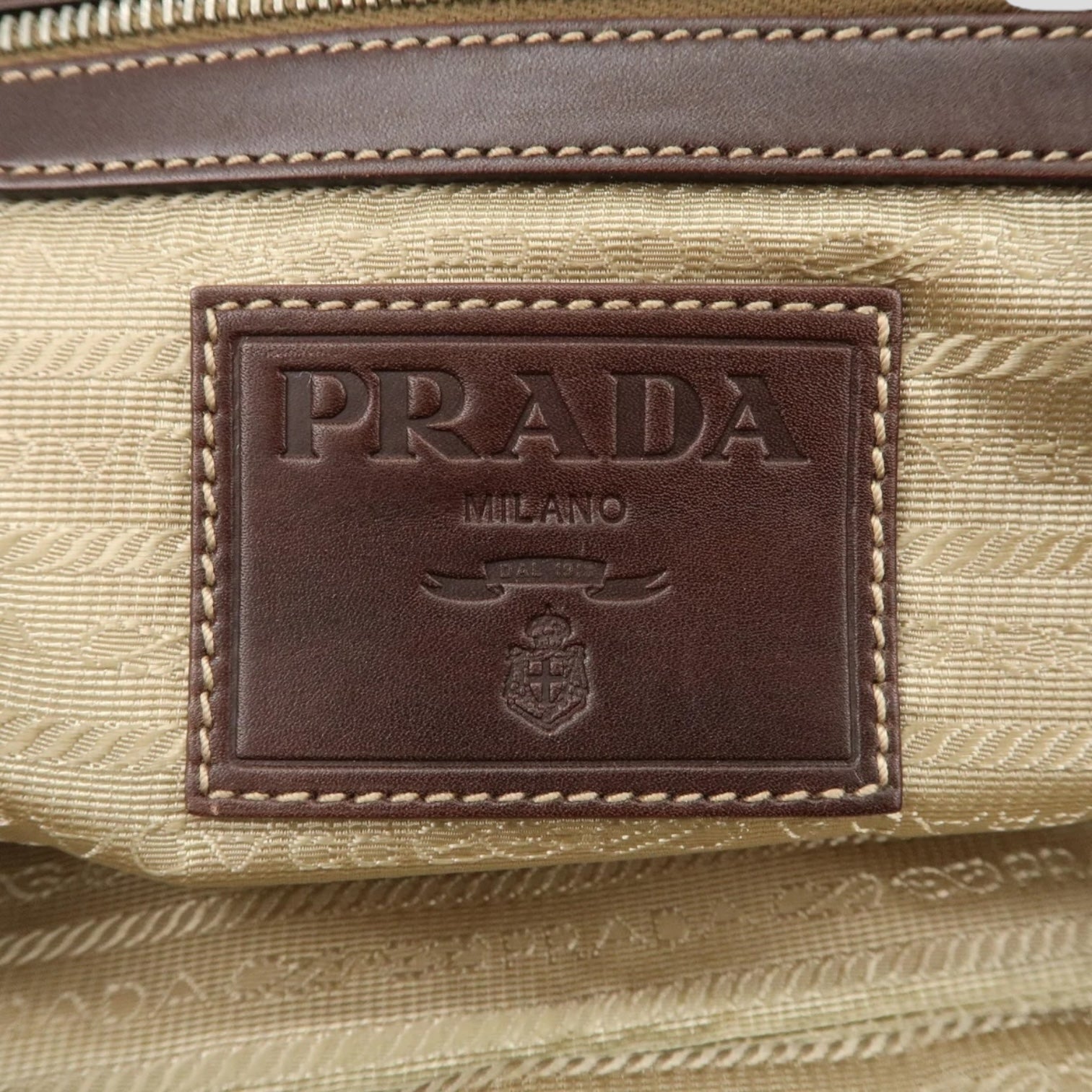 Prada Boston Jacquard Logo