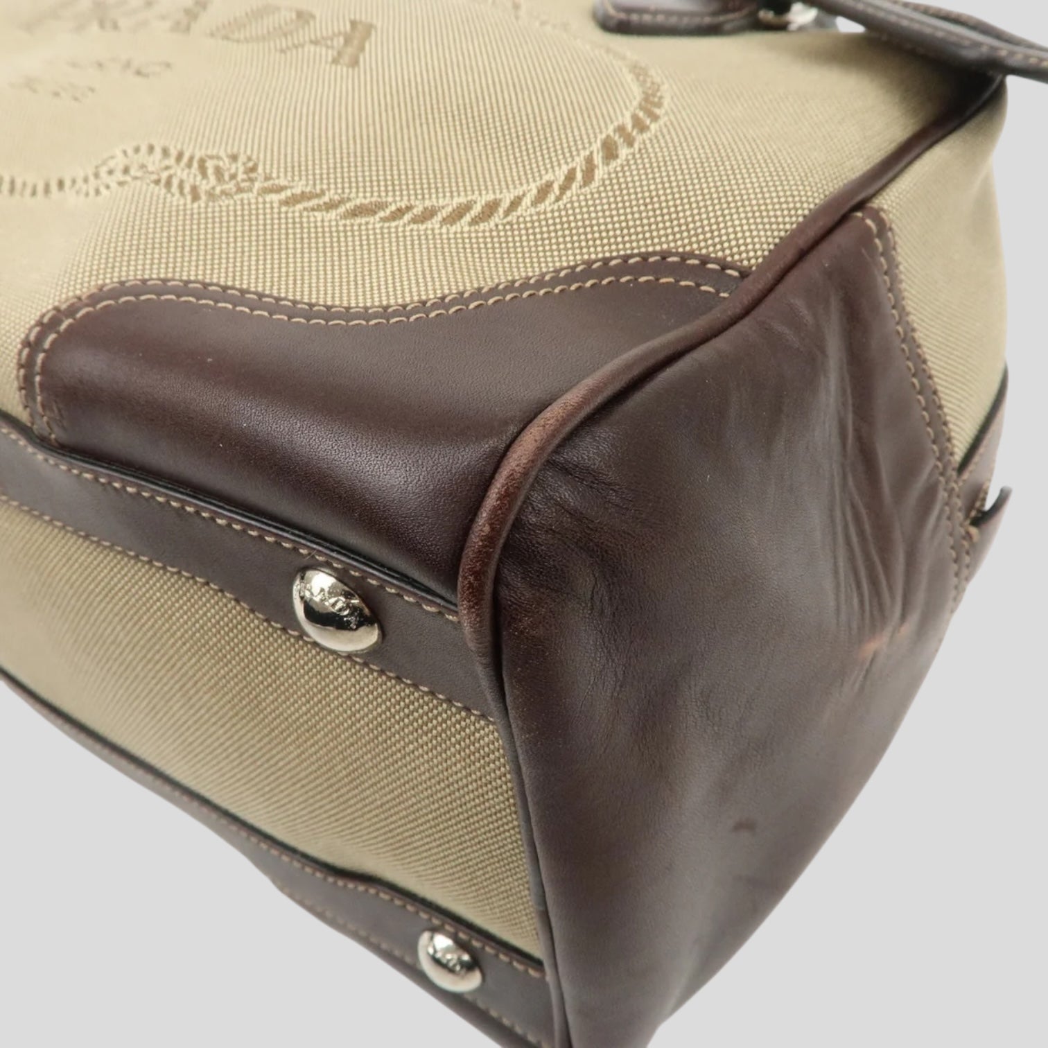 Prada Boston Jacquard Logo