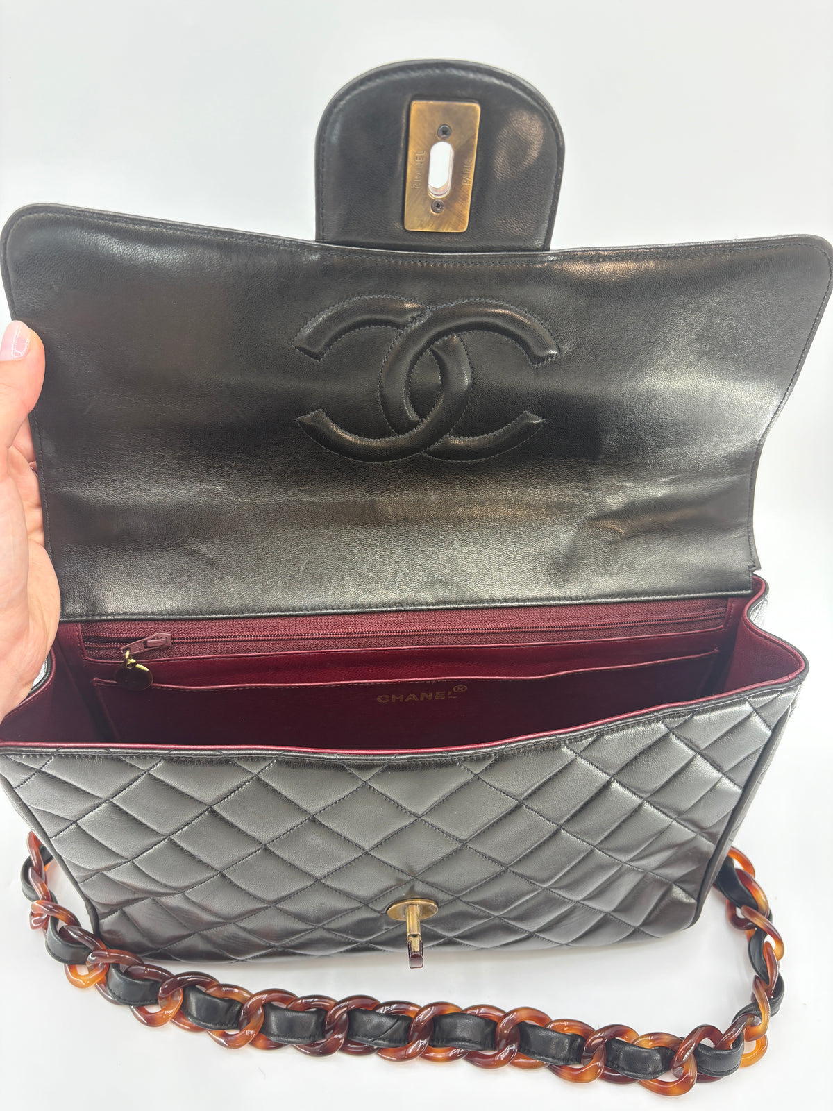 CHANEL MAXI JUMBO TORTOISE