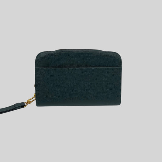 Pochette Louis Vuitton Baikal en cuir Taiga Vert