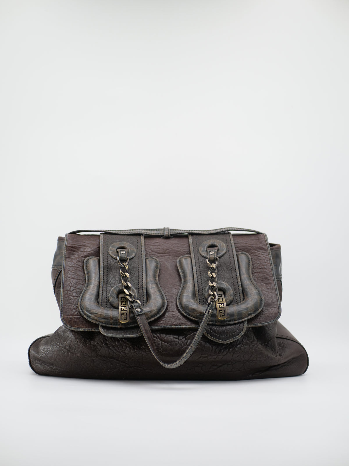 Sac a main Fendi B Bag marron en cuir