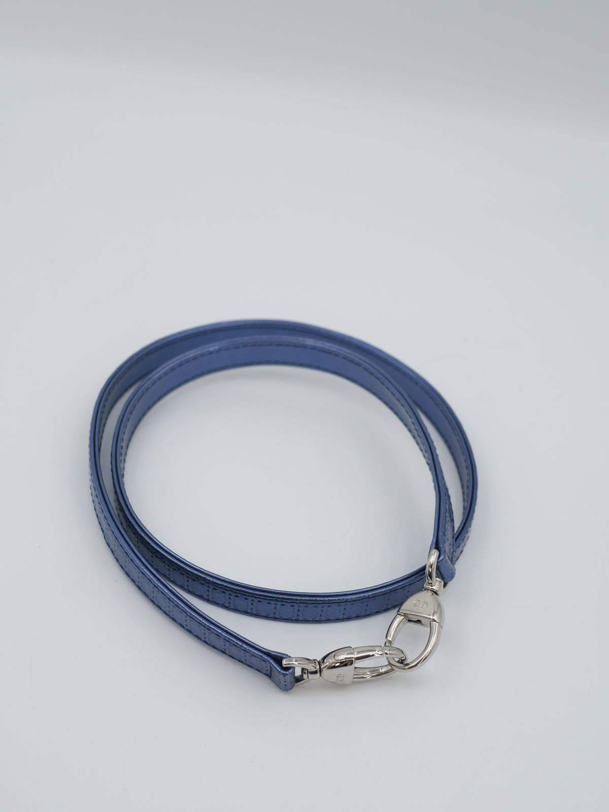 Sac a main Dior Lady M bleu en cuir