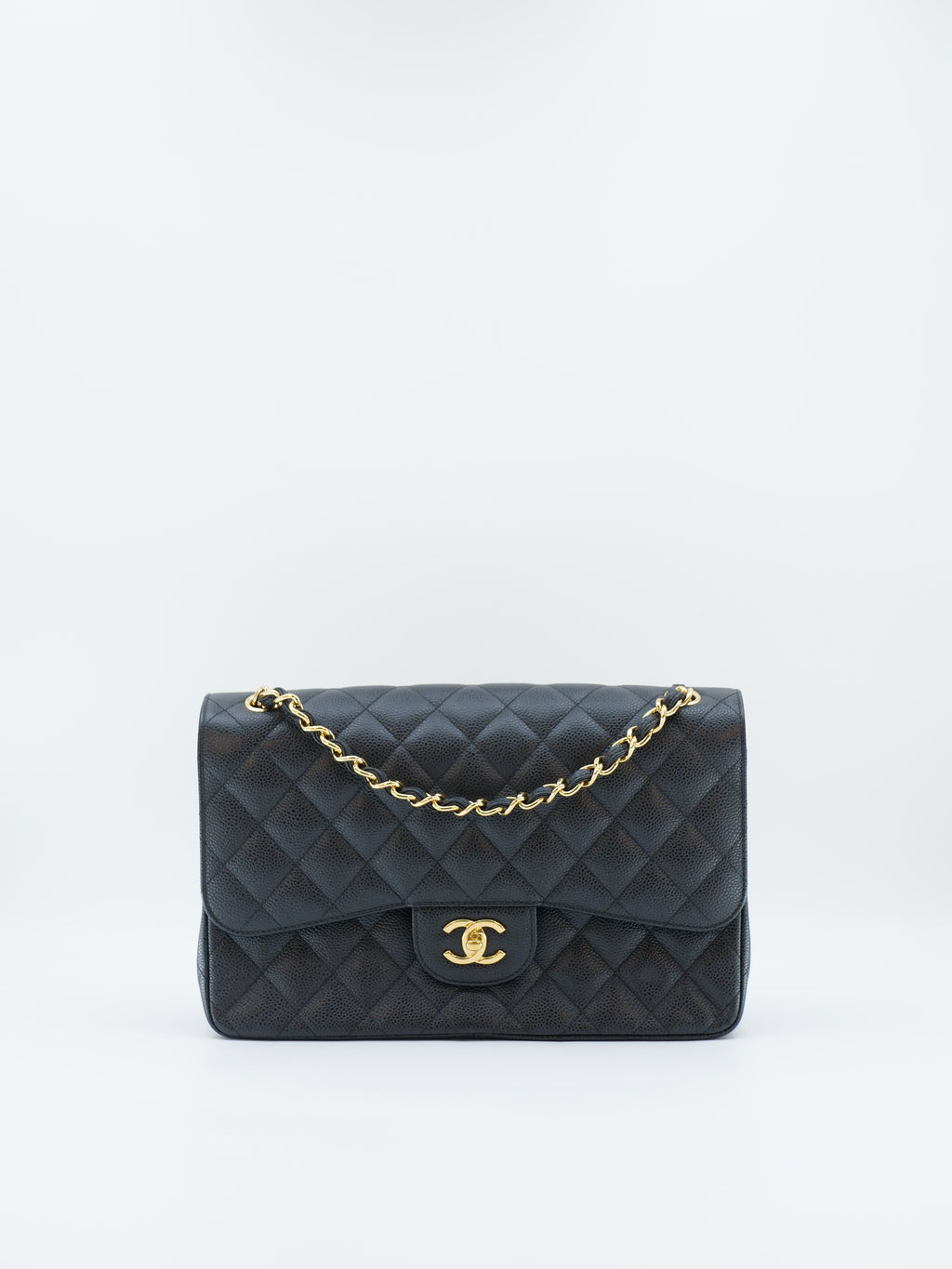 CHANEL TIMELESS 30 CAVIAR SKIN DOUBLE FLAP