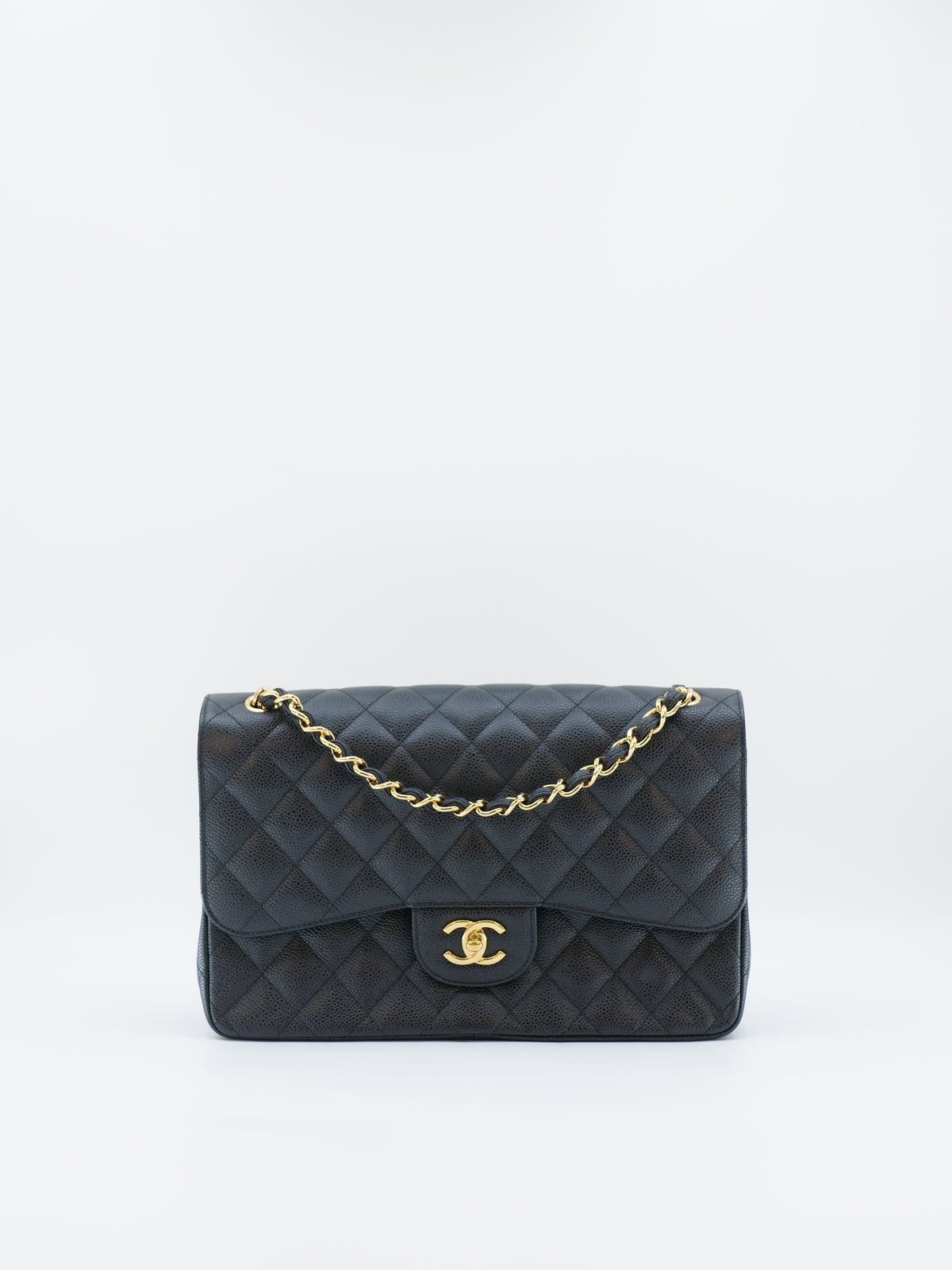 CHANEL TIMELESS 30 CAVIAR SKIN DOUBLE FLAP
