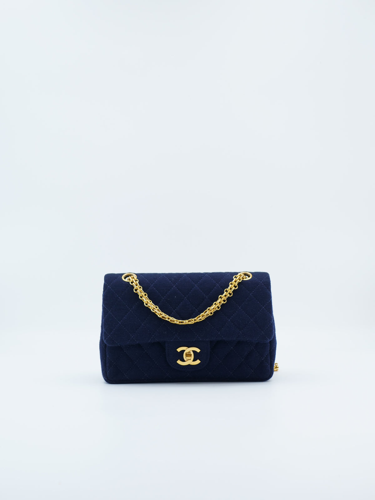 CHANEL TIMELESS 25 JERSEY DOUBLE FLAP