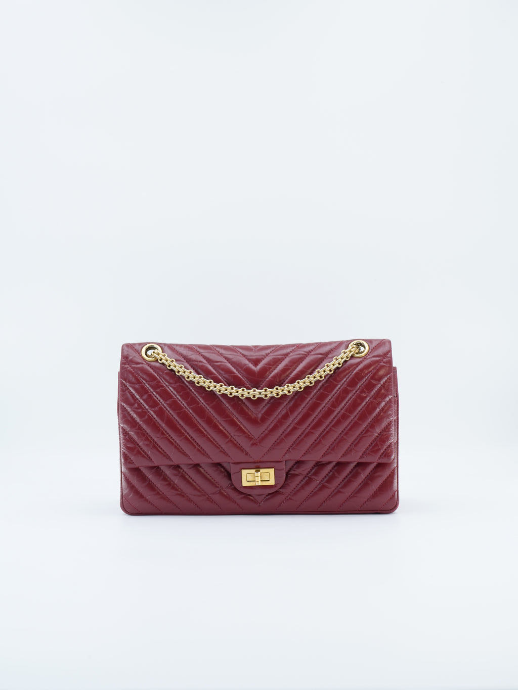 CHANEL 2.55 CHEVRON DOUBLE FLAP
