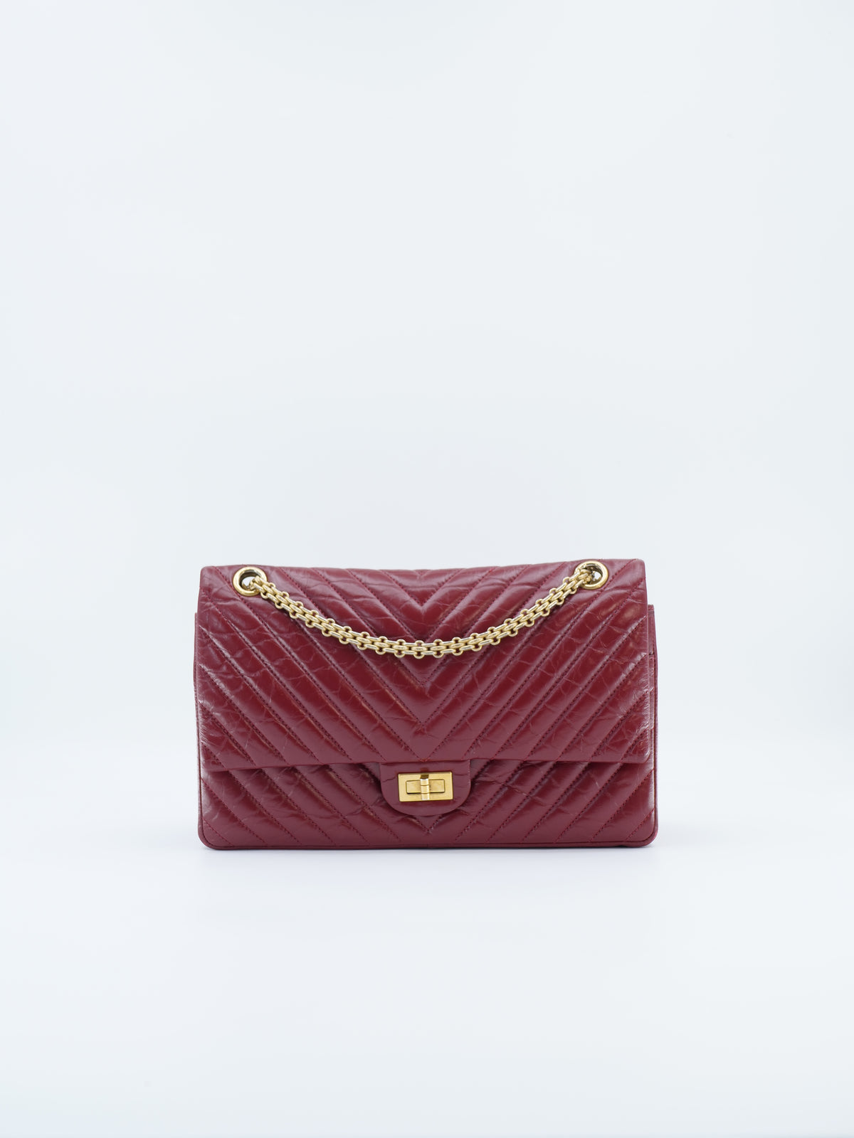 CHANEL 2.55 CHEVRON DOUBLE FLAP