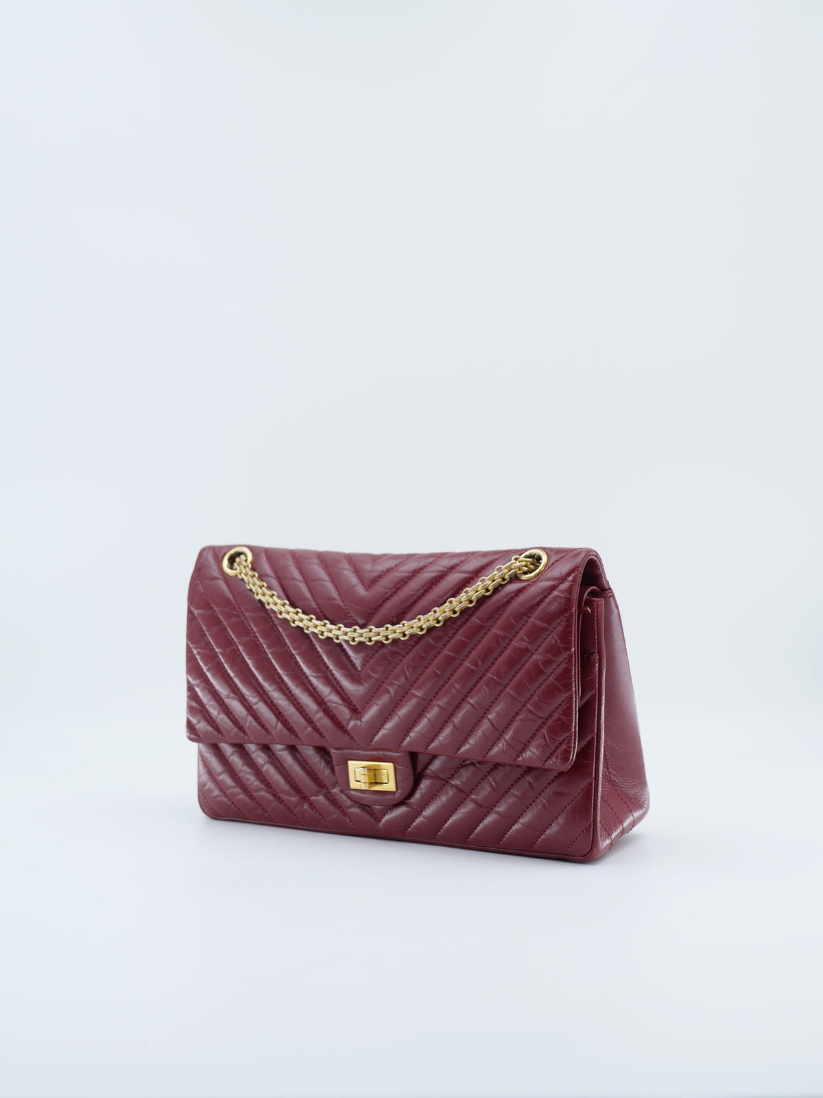 CHANEL 2.55 CHEVRON DOUBLE FLAP