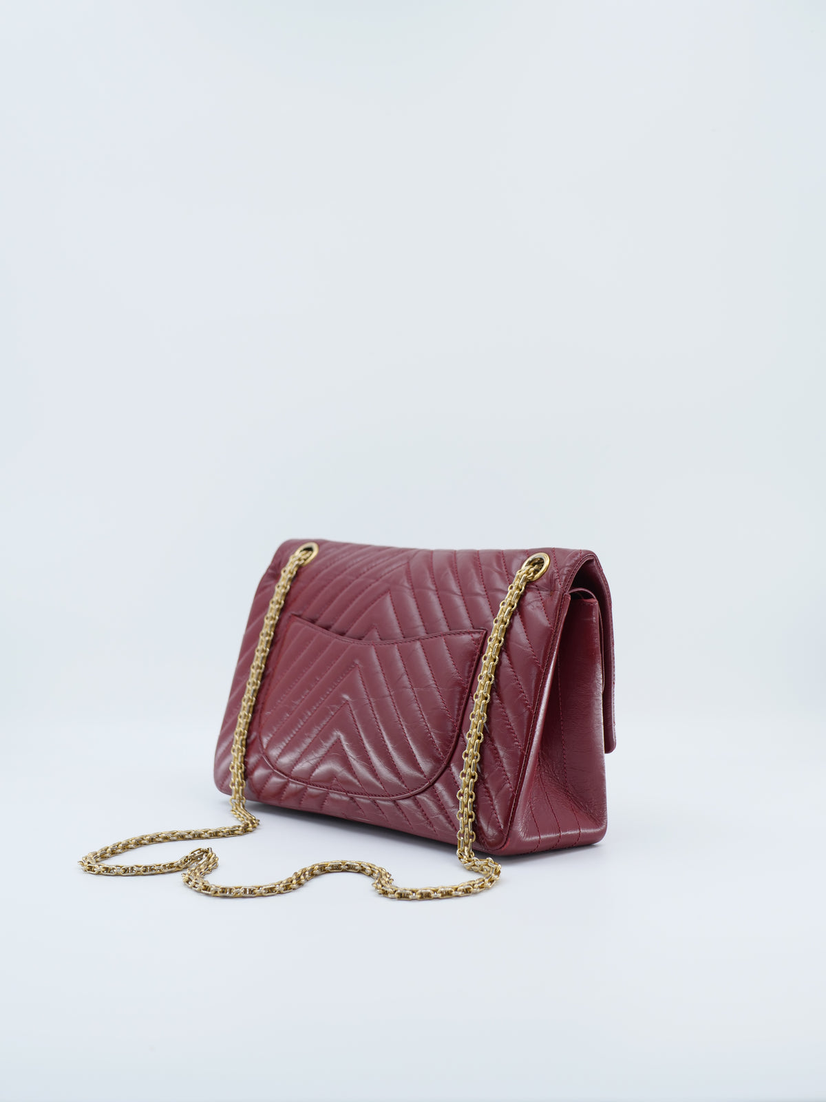 CHANEL 2.55 CHEVRON DOUBLE FLAP