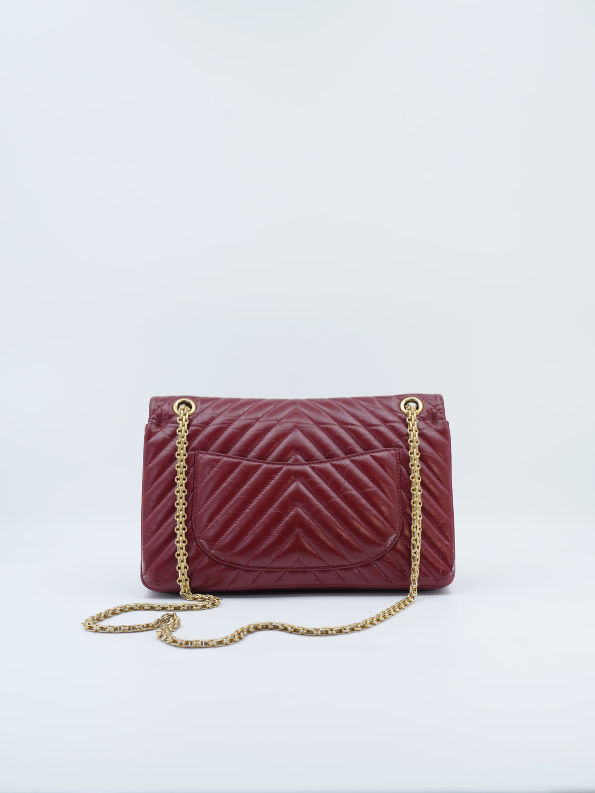 CHANEL 2.55 CHEVRON DOUBLE FLAP