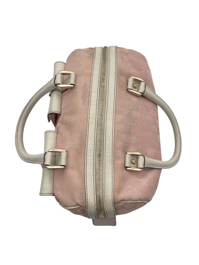 Gucci Canvas Boston GG Double Pocket Pink 