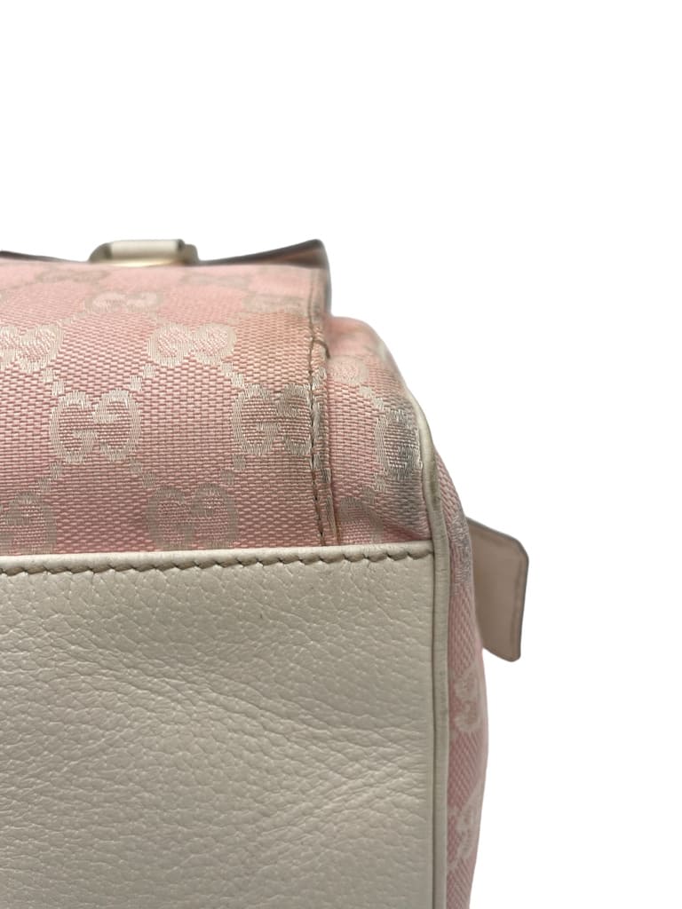 Gucci Canvas Boston GG Double Pocket Pink