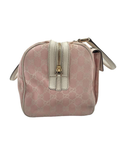 Gucci Canvas Boston GG Double Pocket Pink 