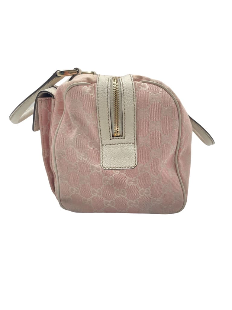 Gucci Canvas Boston GG Double Pocket Pink