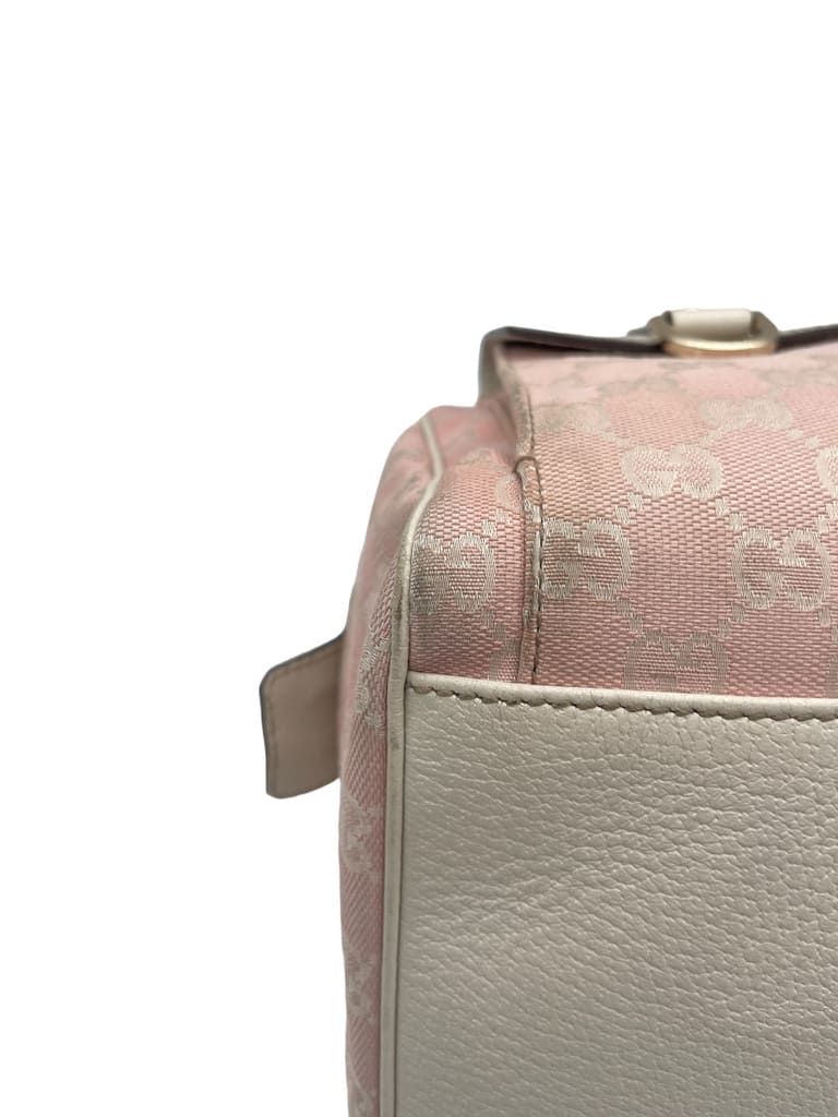 Gucci Canvas Boston GG Double Pocket Pink