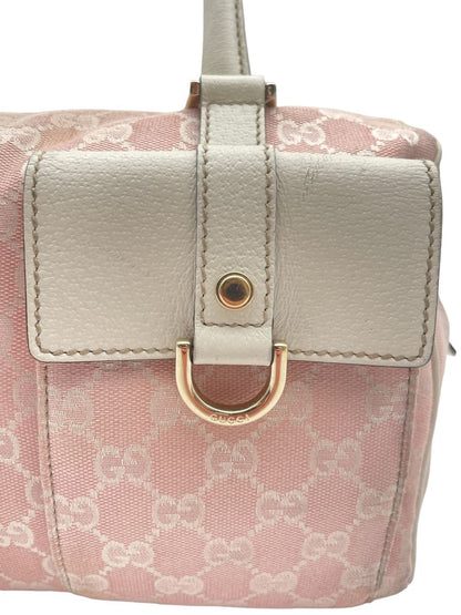 Gucci Canvas Boston GG Double Pocket Pink 