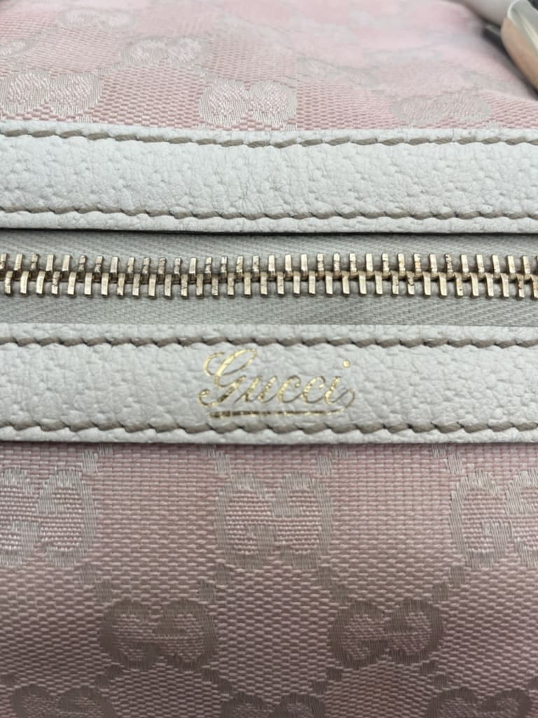 Gucci Canvas Boston GG Double Pocket Pink